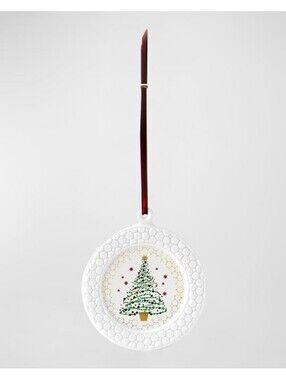 165$ Bernardaud 2022 Noel Christmas Ornament White